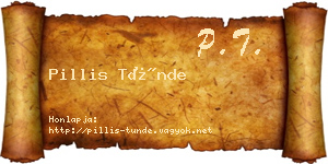 Pillis Tünde névjegykártya