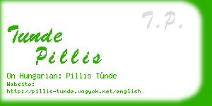 tunde pillis business card